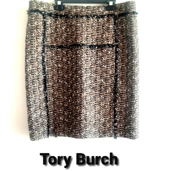 Tory Burch Runway Tweed Skirt 12